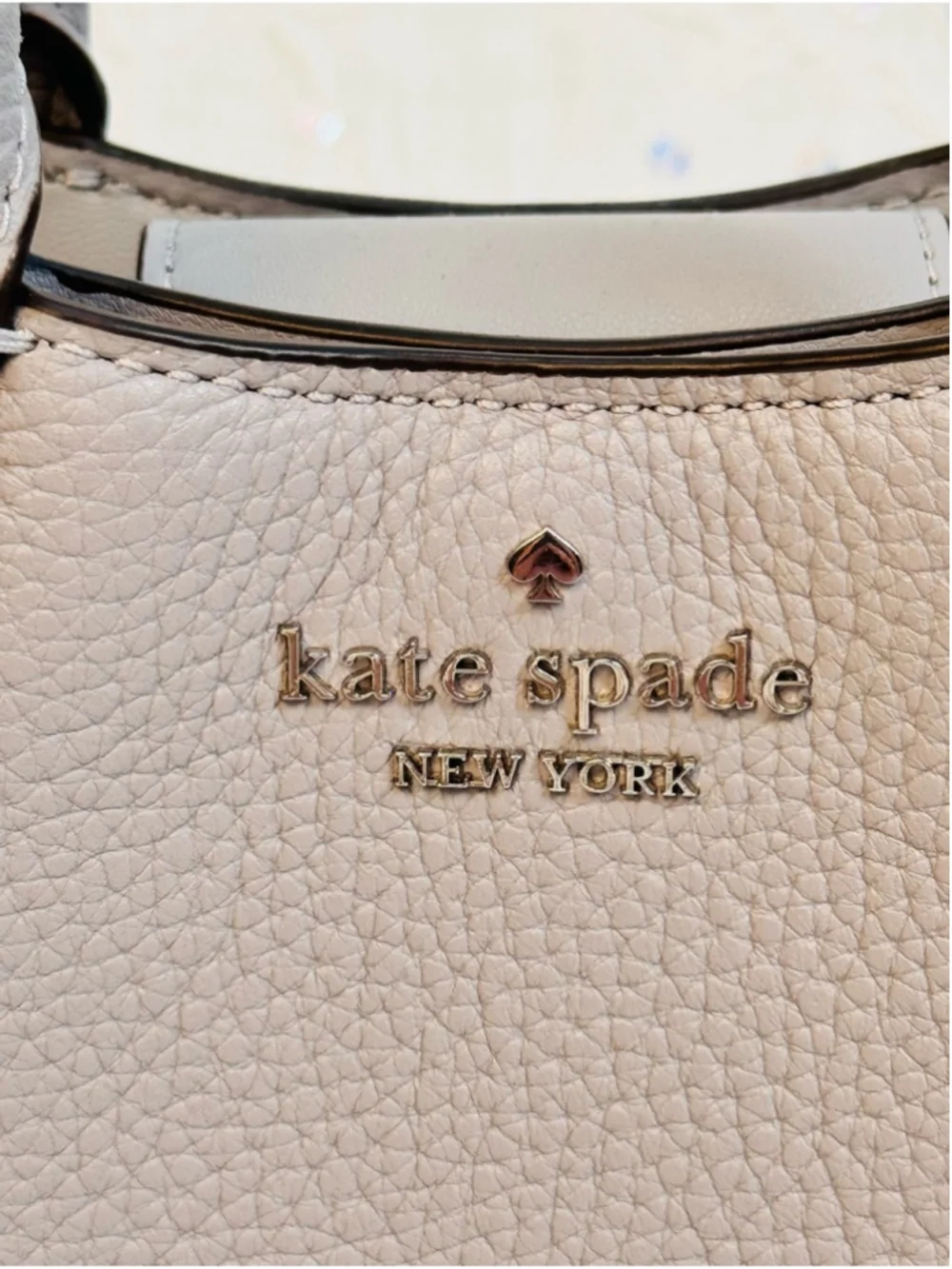 Kate Spade Dumpling Mini Satchel Pebbled Leather Mountain Grey Crossbody Bag